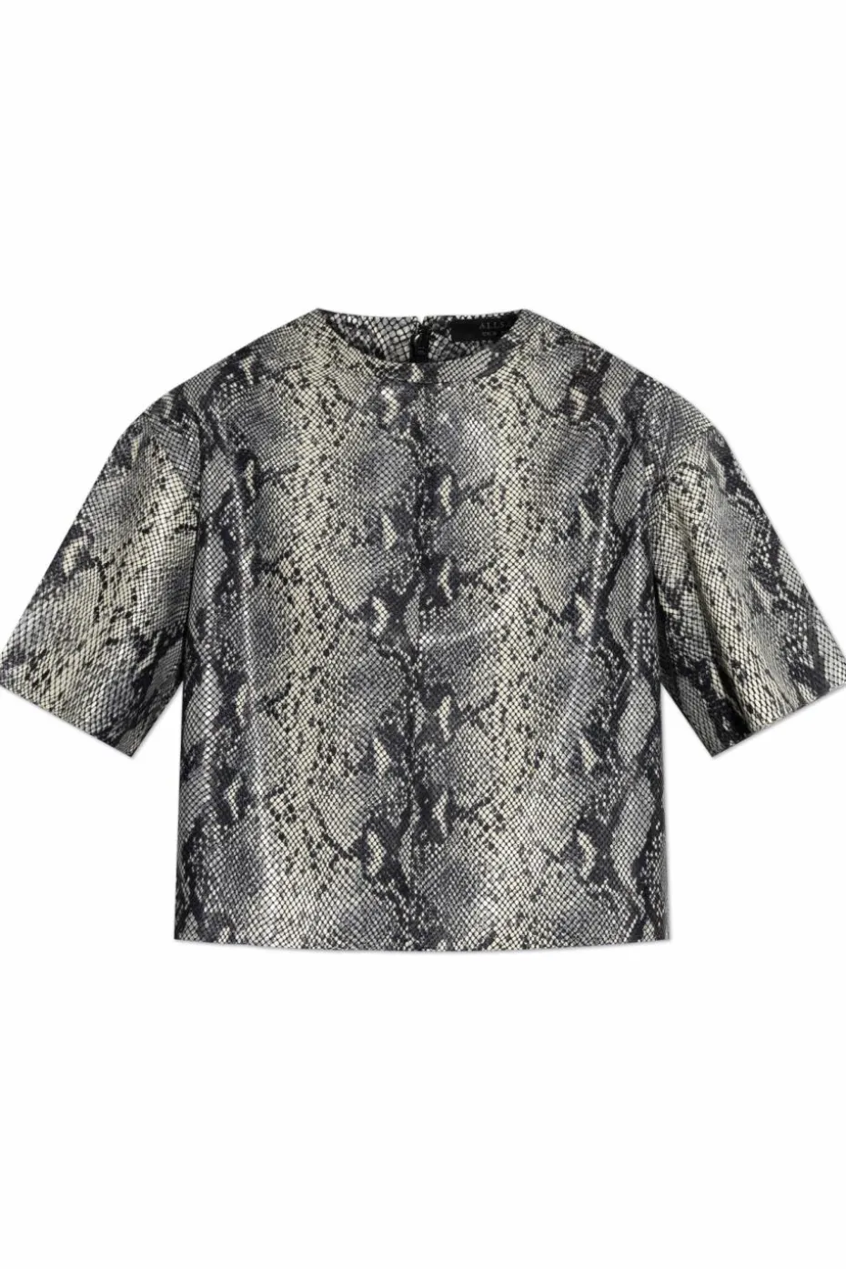 AllSaints SZARY Skórzany top `Renai`