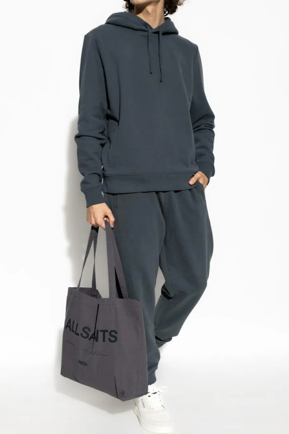 AllSaints SZARY Spodnie dresowe `Raven`