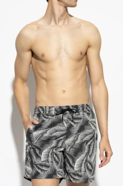 AllSaints SZARY Szorty kąpielowe `Marseille`