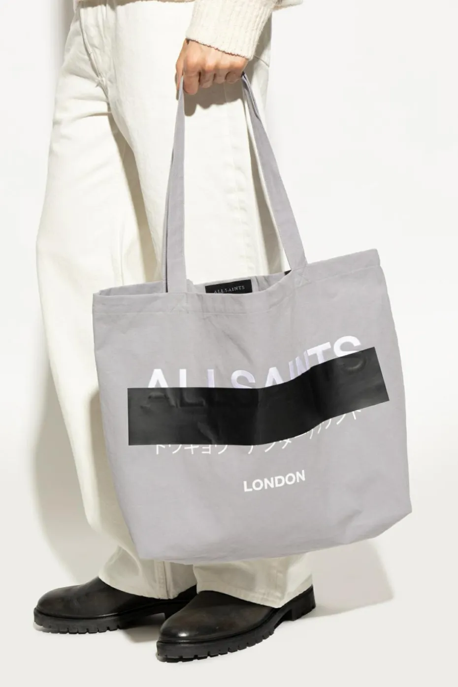 AllSaints SZARY Torba `Redact` typu `shopper