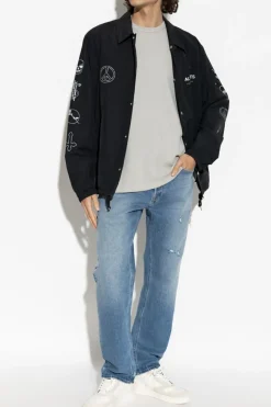 AllSaints SZARY T-shirt `Ellis`