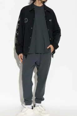 AllSaints SZARY T-shirt `Orlando`