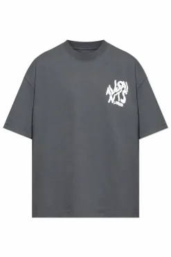 AllSaints SZARY T-shirt `Orlando`