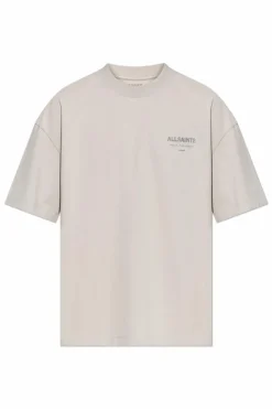 AllSaints SZARY T-shirt `Xander`