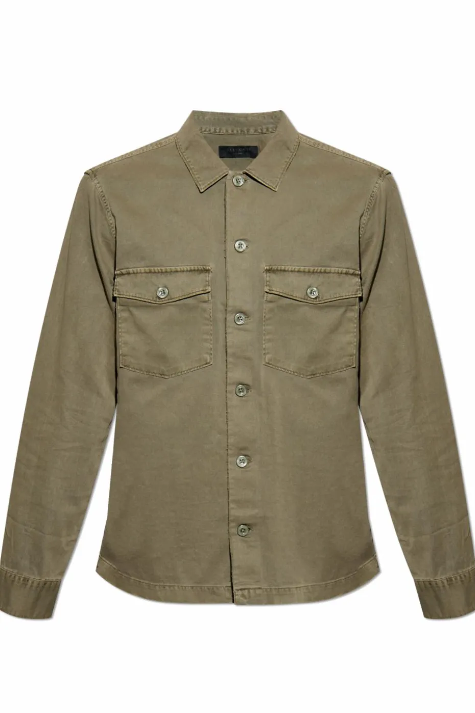AllSaints ZIELONY Koszula `Spotter` z efektem `vintage`