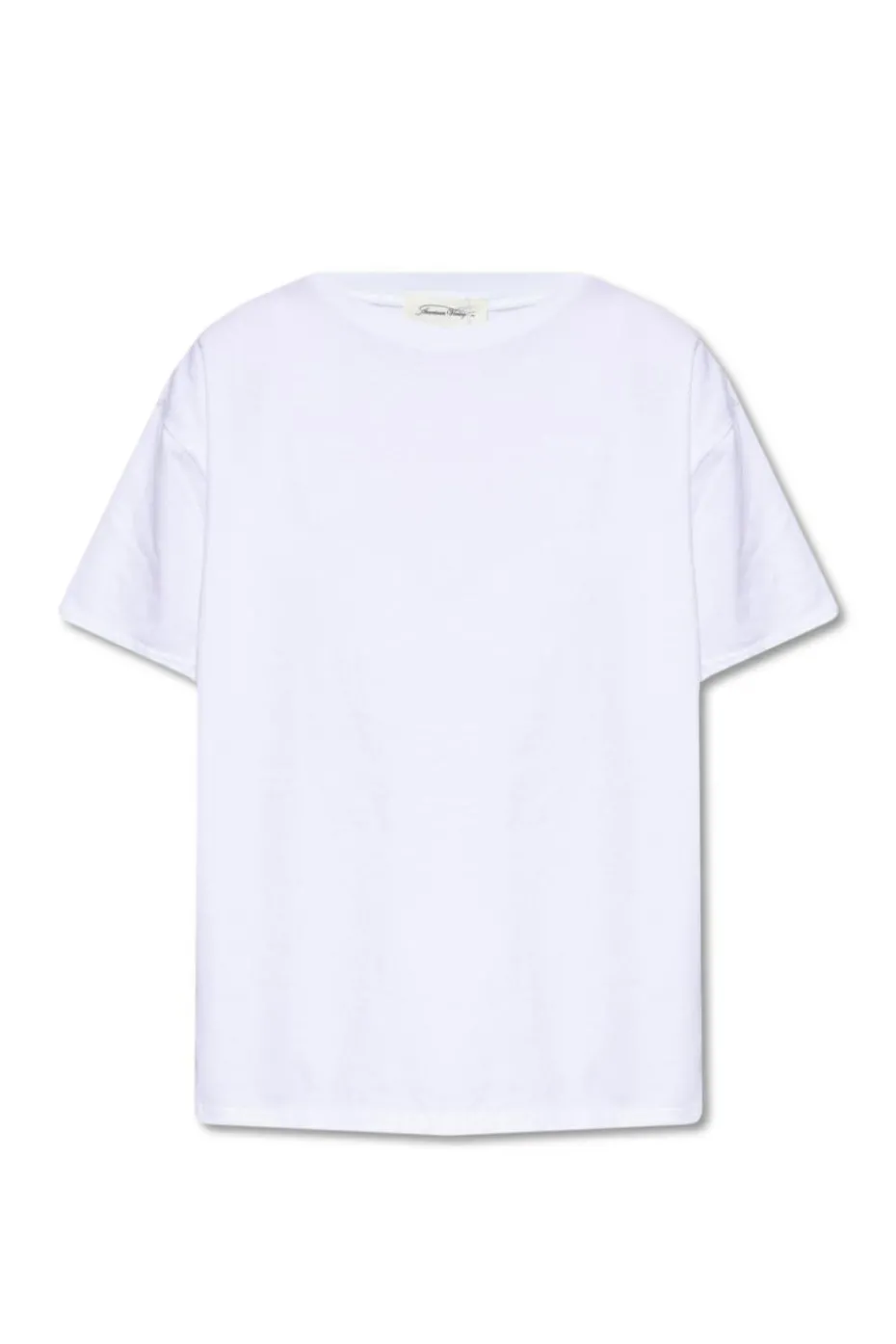 American Vintage BIAŁY T-shirt z okrągłym dekoltem