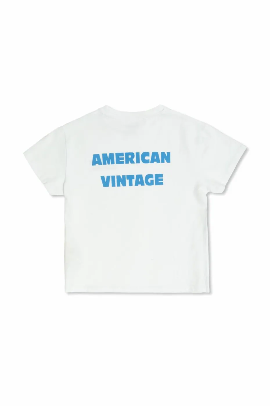 American Vintage Kids BIAŁY T-shirt z nadrukowanym logo