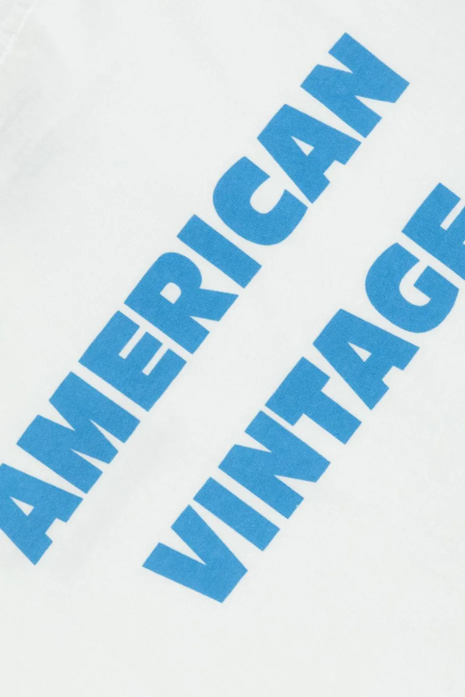 American Vintage Kids BIAŁY T-shirt z nadrukowanym logo