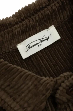 American Vintage Kids BRĄZOWY Sztruksowa koszula