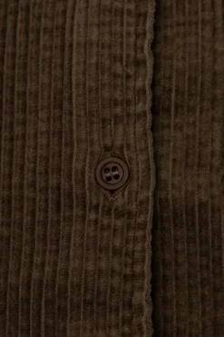 American Vintage Kids BRĄZOWY Sztruksowa koszula