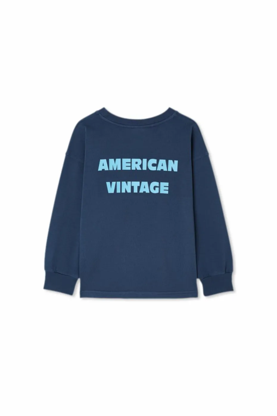 American Vintage Kids GRANATOWY T-shirt z logo