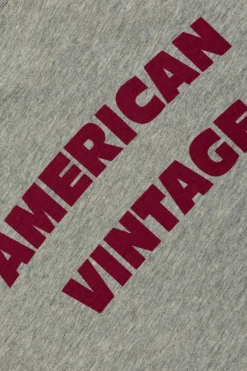 American Vintage Kids SZARY T-shirt z kolorowym nadrukiem