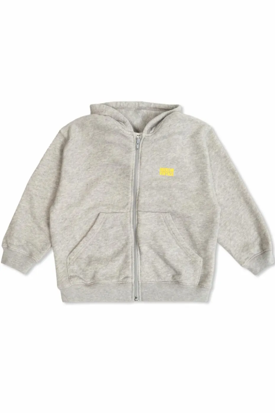 American Vintage Kids SZARY Bluza z kapturem