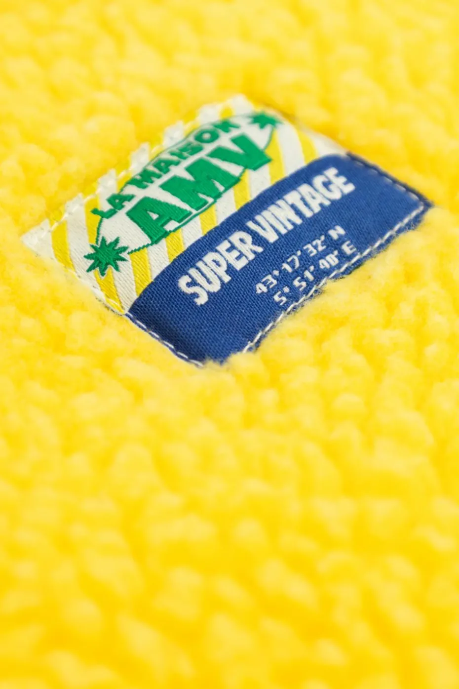 American Vintage Kids ŻÓŁTY Futrzana kamizelka
