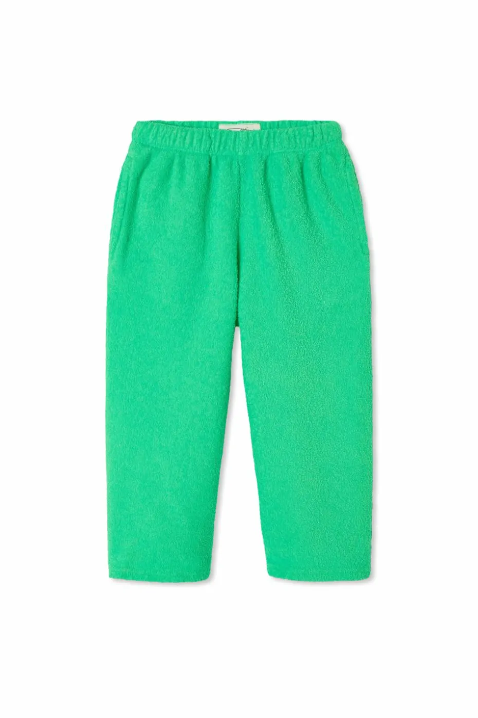American Vintage Kids ZIELONY Spodnie z bawełny typu frote