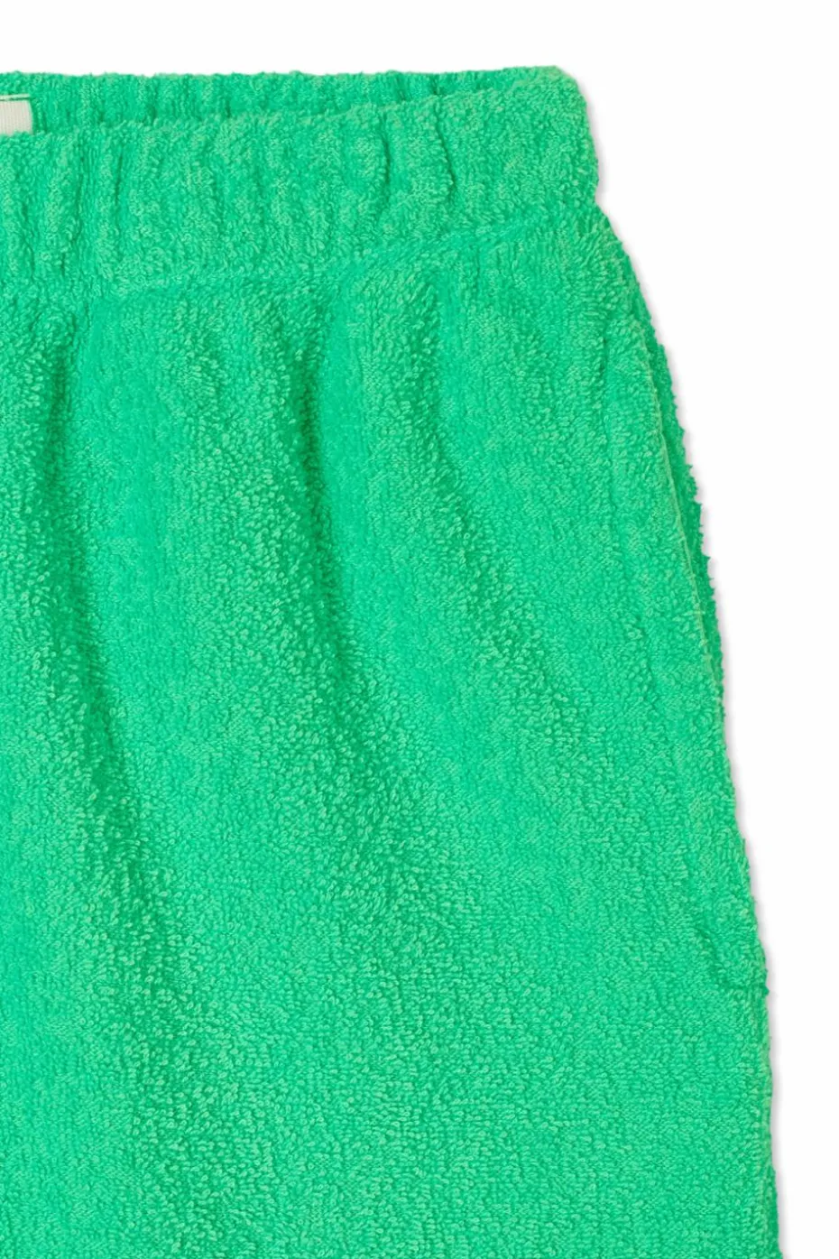 American Vintage Kids ZIELONY Spodnie z bawełny typu frote