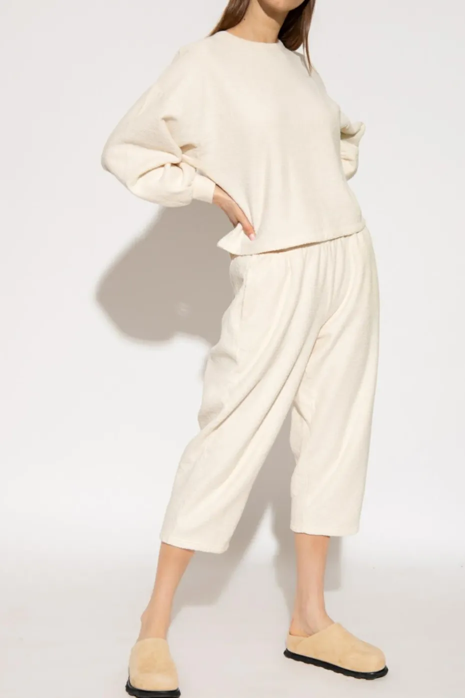American Vintage kremowy Bluza z tkaniny ‘frotte’