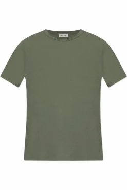 American Vintage ZIELONY T-shirt z okrągłym dekoltem
