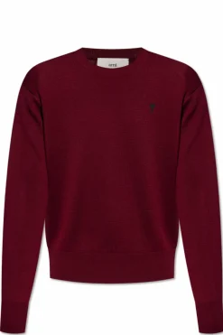 Ami Alexandre Mattiussi BORDO Wełniany sweter z logo