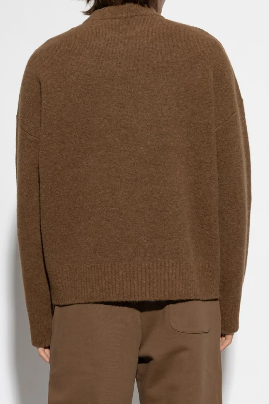 Ami Alexandre Mattiussi BRĄZOWY Sweter z logo