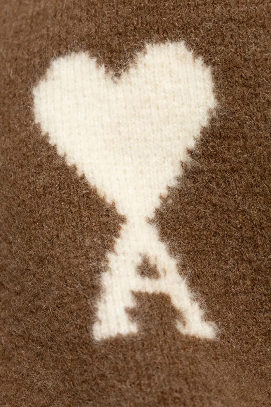 Ami Alexandre Mattiussi BRĄZOWY Sweter z logo