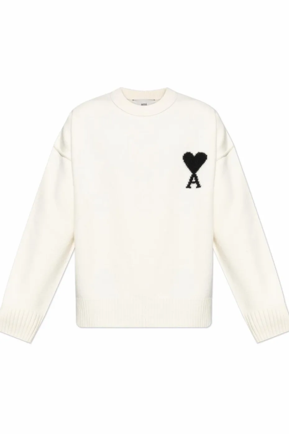 Ami Alexandre Mattiussi BIAŁY Wełniany sweter