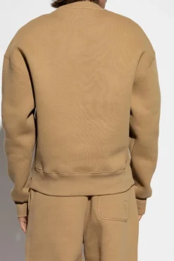 Ami Alexandre Mattiussi beżowy Bluza z logo