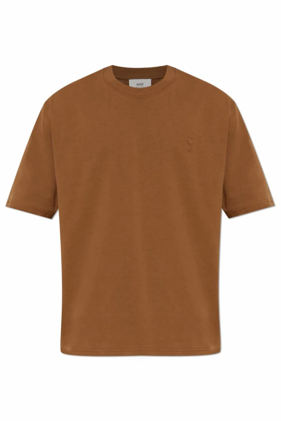 Ami Alexandre Mattiussi BRĄZOWY T-shirt z logo