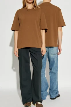 Ami Alexandre Mattiussi BRĄZOWY T-shirt z logo