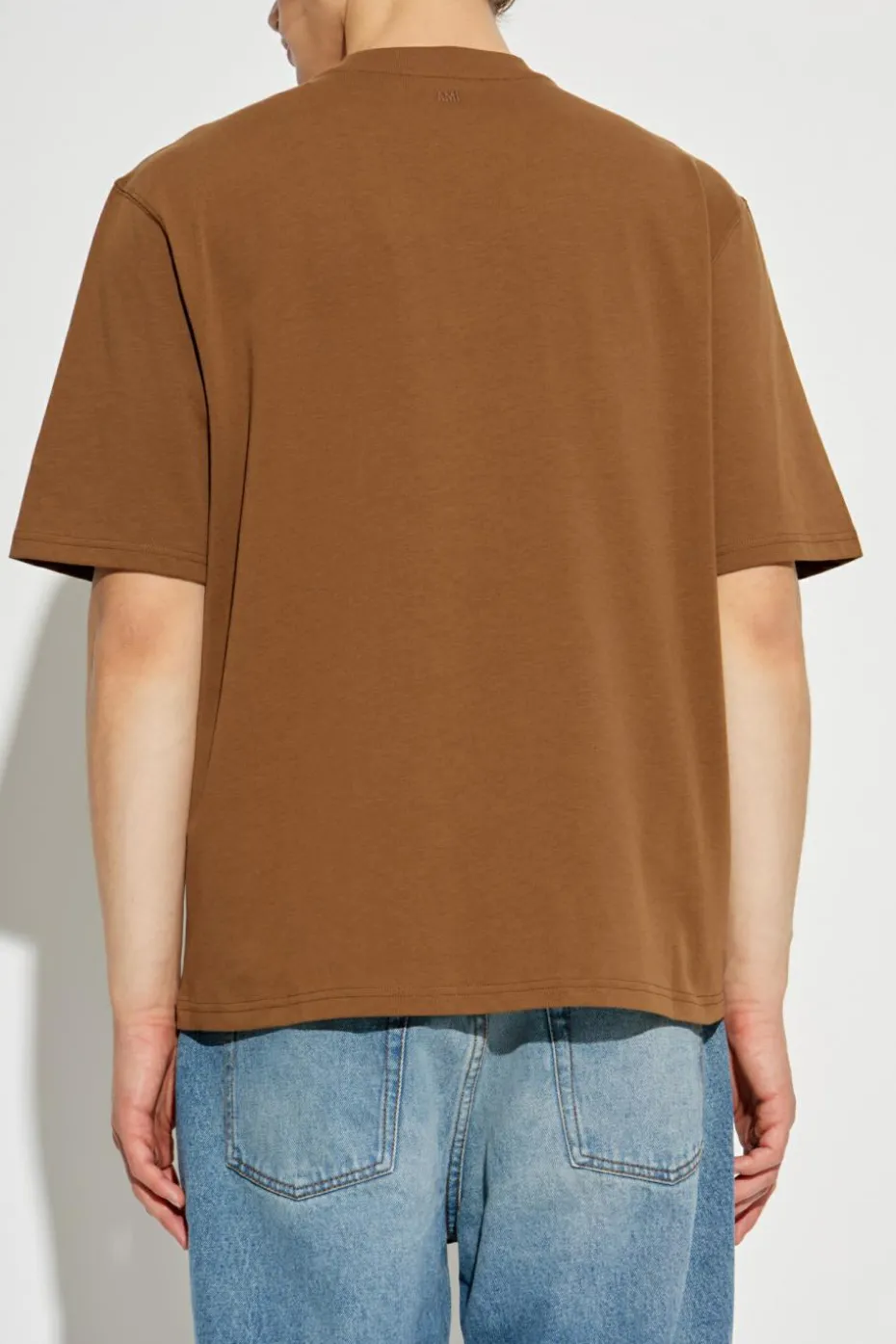 Ami Alexandre Mattiussi BRĄZOWY T-shirt z logo