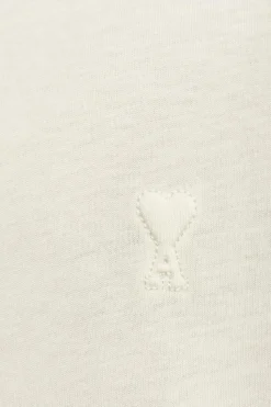Ami Alexandre Mattiussi kremowy T-shirt z logo