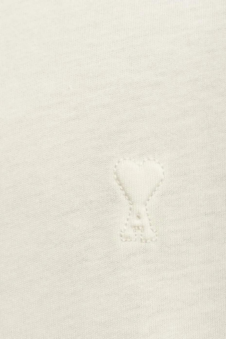 Ami Alexandre Mattiussi kremowy T-shirt z logo