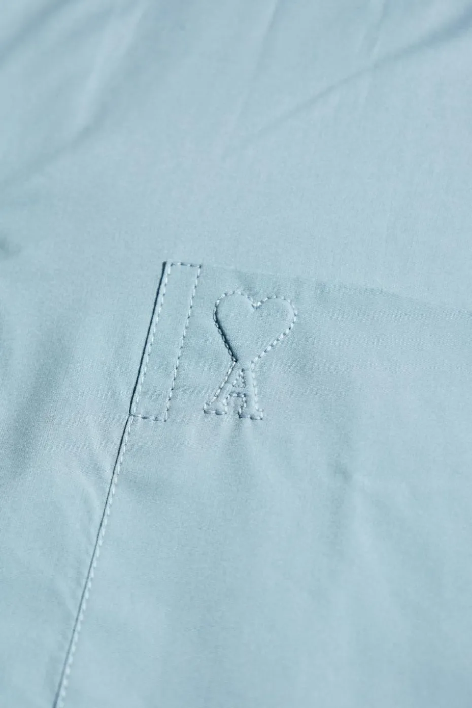 Ami Alexandre Mattiussi NIEBIESKI Koszula z logo