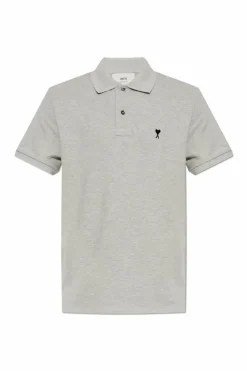 Ami Alexandre Mattiussi SZARY Polo z logo