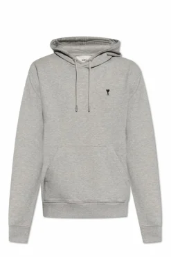 Ami Alexandre Mattiussi SZARY Bluza z logo