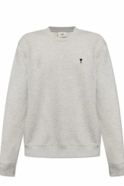 Ami Alexandre Mattiussi SZARY Bluza z logo