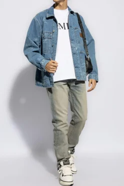Amiri BIAŁY T-shirt z logo