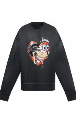 Amiri CZARNY Bluza z nadrukiem