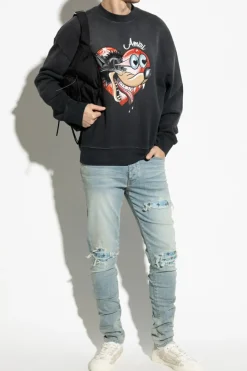 Amiri CZARNY Bluza z nadrukiem
