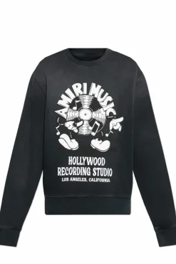 Amiri CZARNY Bluza z nadrukiem