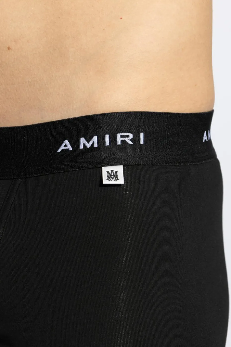 Amiri CZARNY Bokserki z logo