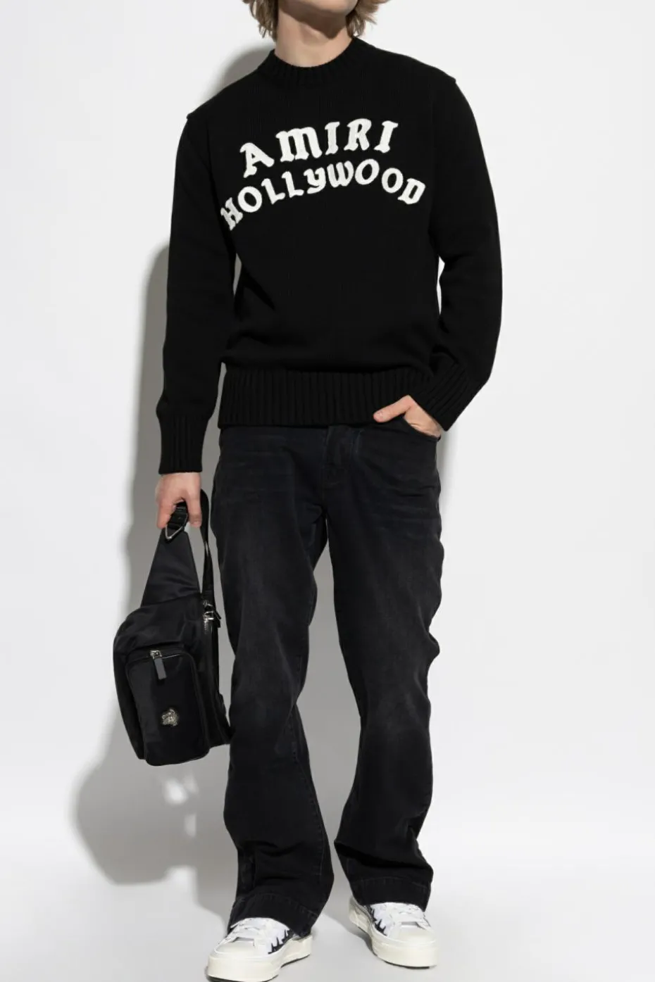 Amiri CZARNY Jeansy z logo