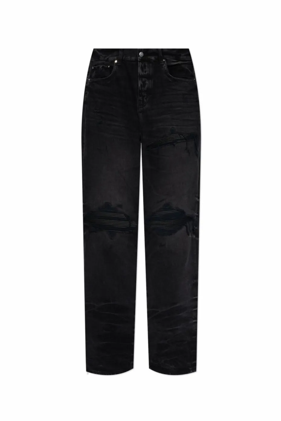 Amiri CZARNY Jeansy z logo
