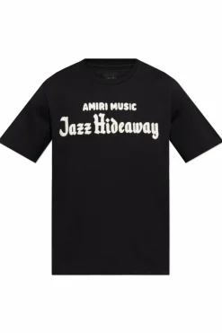 Amiri CZARNY T-shirt z logo
