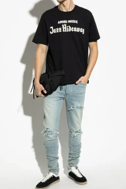 Amiri CZARNY T-shirt z logo
