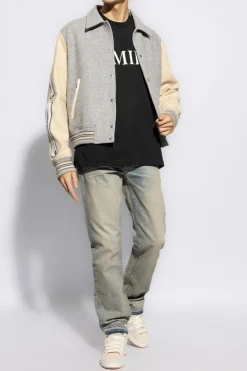 Amiri CZARNY T-shirt z nadrukiem