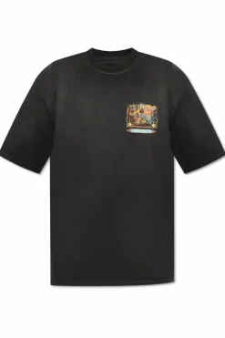 Amiri CZARNY T-shirt z nadrukiem