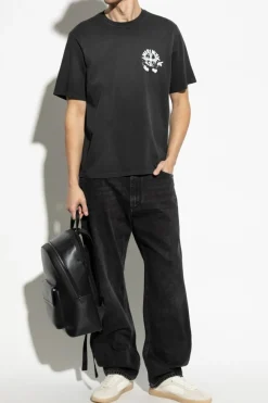 Amiri CZARNY T-shirt z nadrukiem