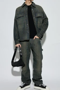 Amiri GRANATOWY Jeansy z logo