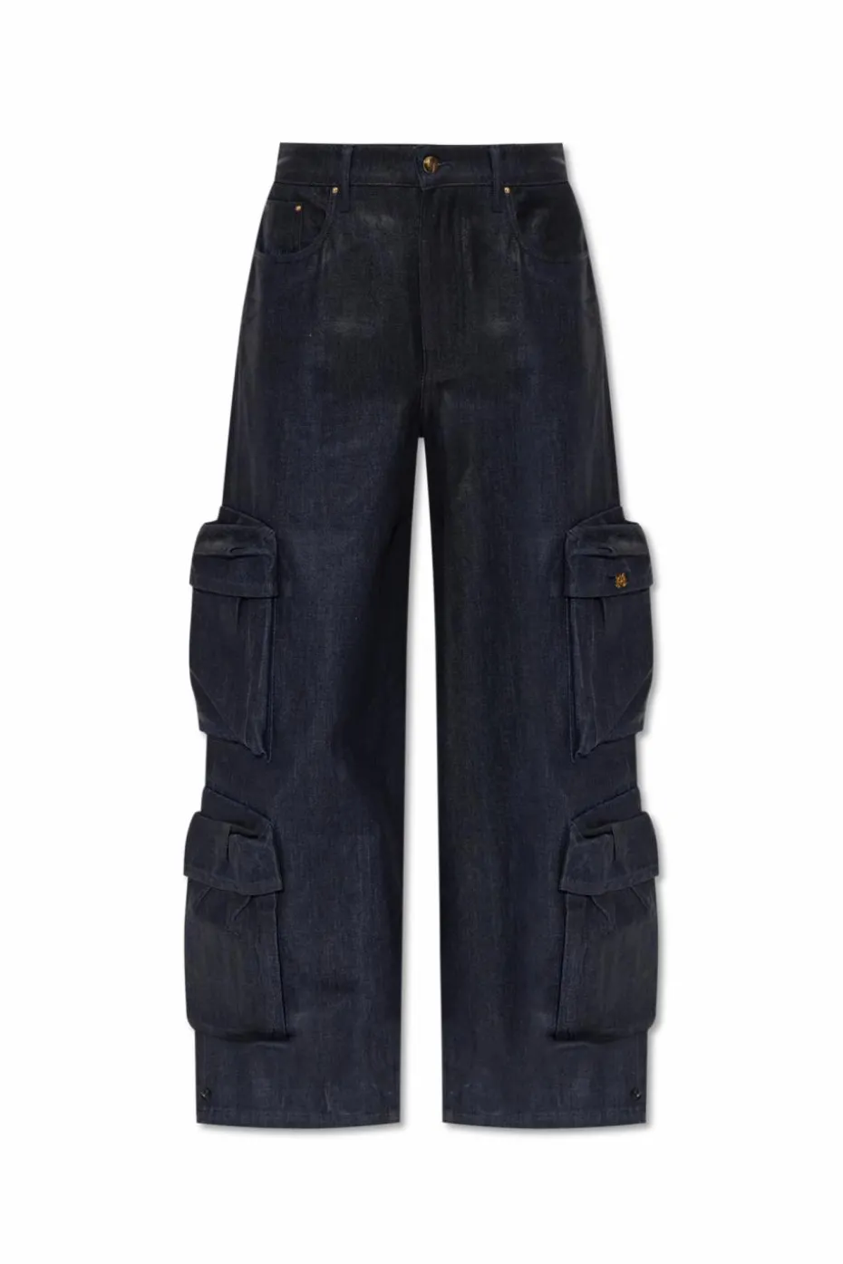 Amiri GRANATOWY Jeansy z logo